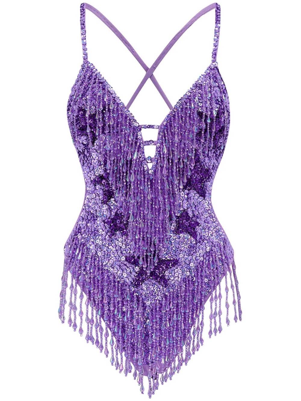 EasyTiger Purple Sequin Stargazer Bodysuit